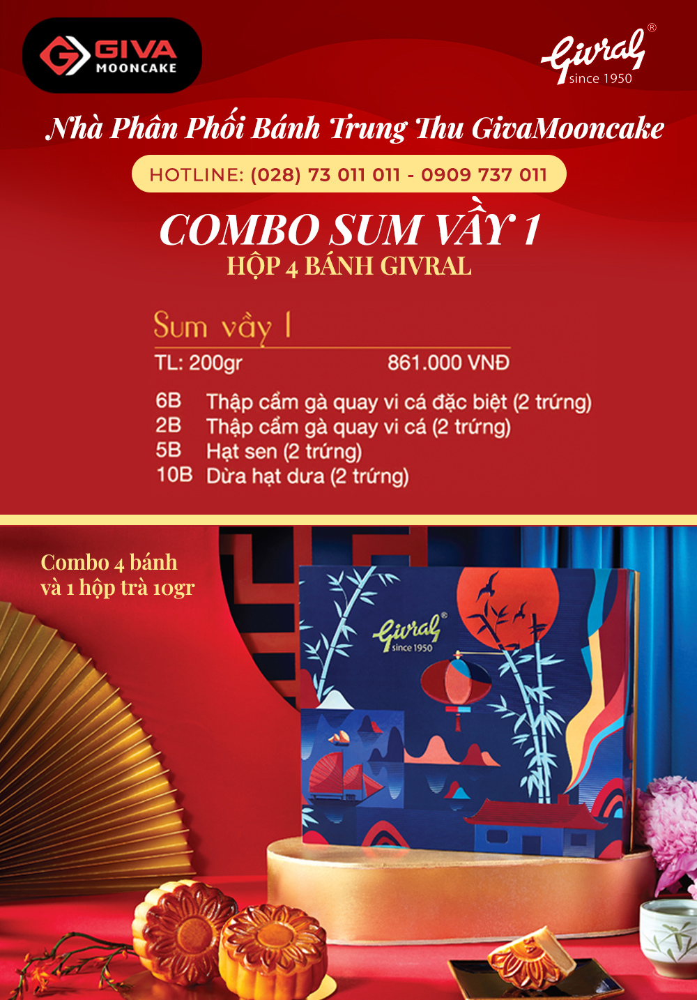 Combo Givral 4 bánh Sum Vầy 1