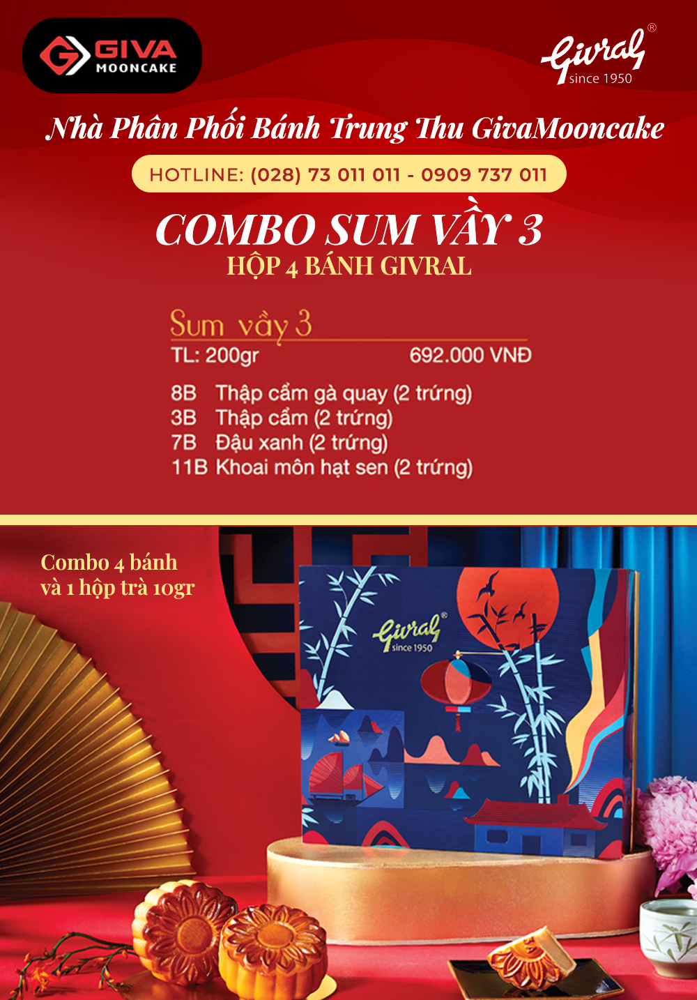 Combo Givral 4 bánh Sum Vầy 3
