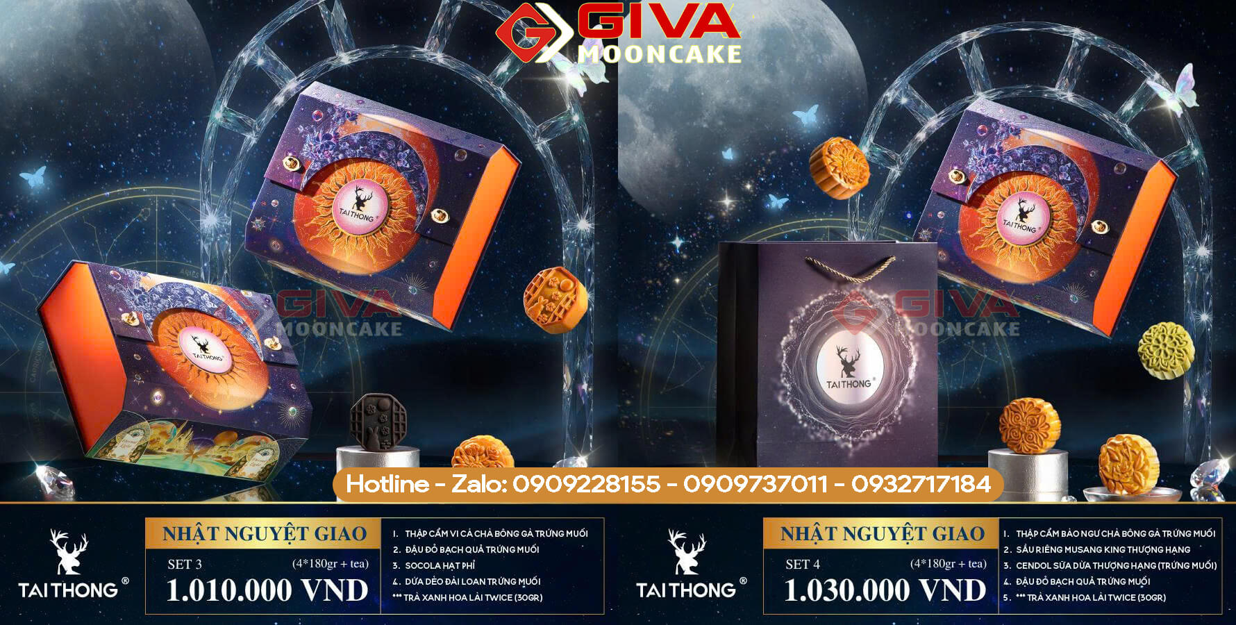 combo nhật nguyệt giao bánh trung thu Tai thông